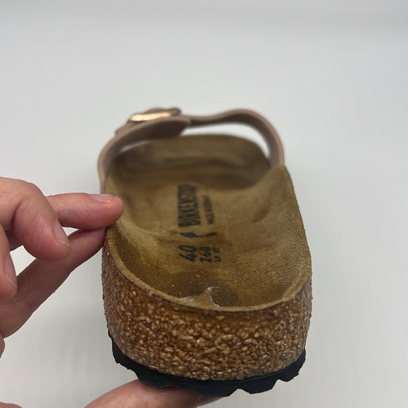 Birkenstock - Madrid Birko Flor One Adjustable Strap Slip On Copper Sandal SZ 9 - Picture 7 of 16
